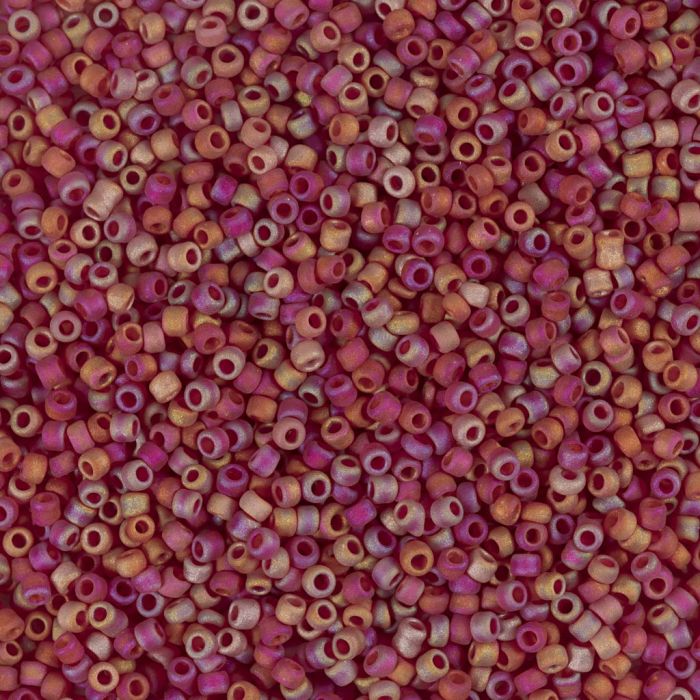 Perles de rocaille, dim. 15/0, d 1.7 mm, diamètre intérieur 0,5-0,8 mm, rouge, 25 gr/ 1 Pq.