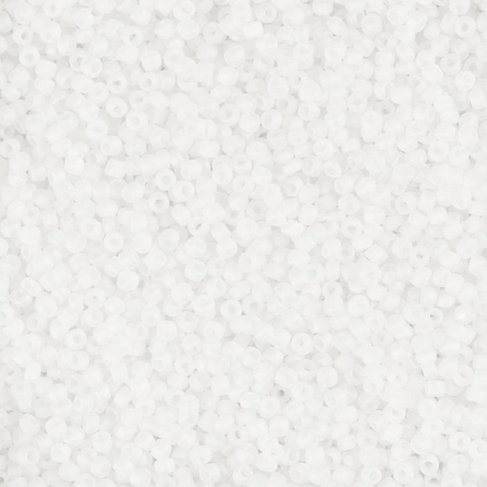 Perles de rocaille, dim. 15/0, d 1.7 mm, diamètre intérieur 0,5-0,8 mm, cristal, 25 gr/ 1 Pq.