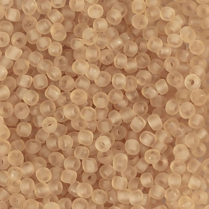 Perles de rocaille, dim. 8/0, d 3 mm, diamètre intérieur 0,6-1,0 mm, peach ceter, 25 gr/ 1 Pq.