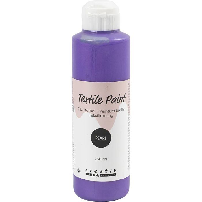 Peinture Textile, nacré, opaque, violet, 250 ml/ 1 flacon