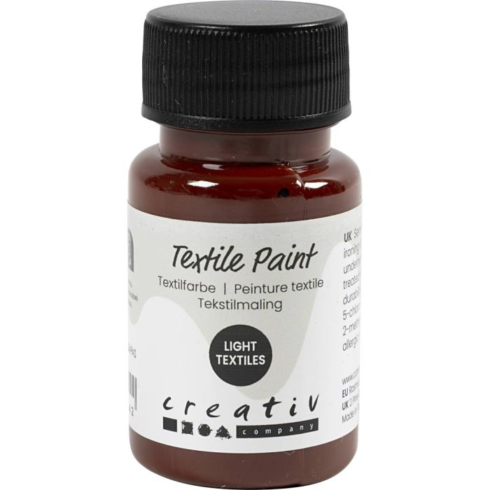 Peinture textile, semi opaque, brun, 50 ml/ 1 flacon
