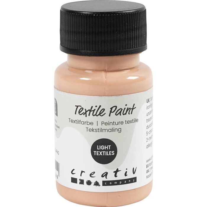 Peinture textile, semi opaque, beige clair, 50 ml/ 1 flacon