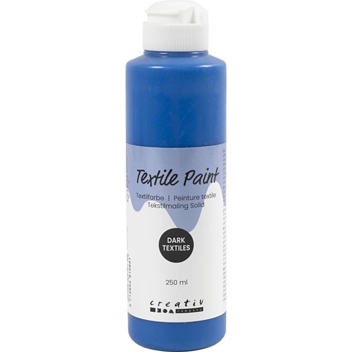 Peinture Textile, opaque, bleu brillant, 250 ml/ 1 flacon