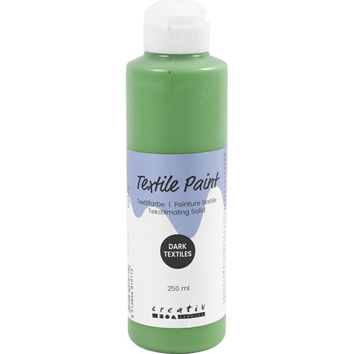 Peinture Textile, opaque, vert brillant, 250 ml/ 1 flacon