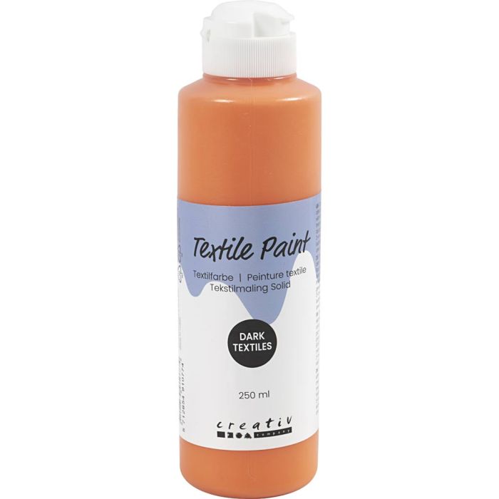 Peinture Textile, opaque, orange, 250 ml/ 1 flacon