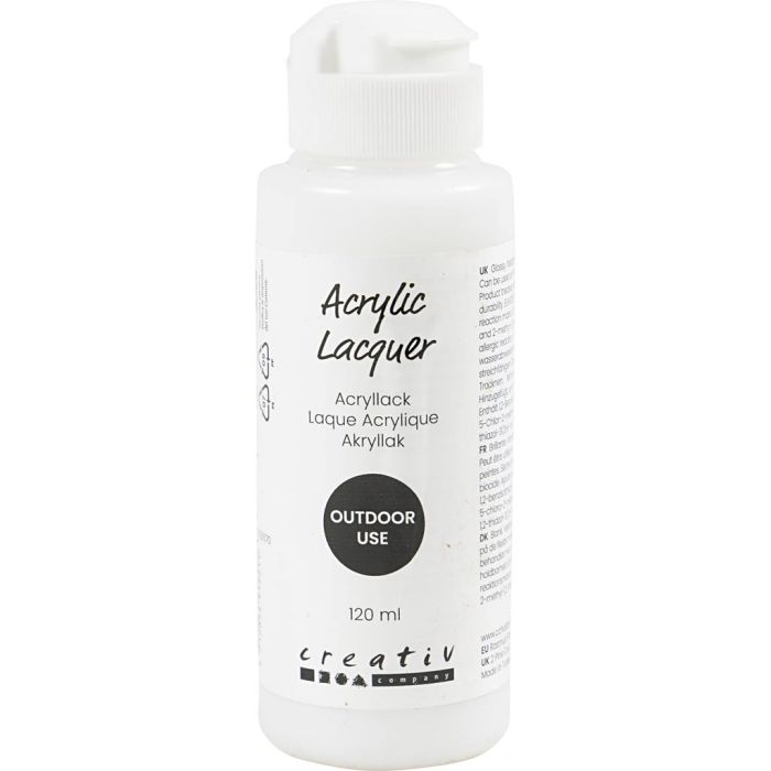 Vernis Acrylique, brillante, résistant à l’eau, 120 ml/ 1 flacon