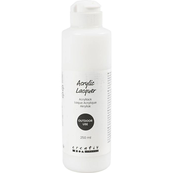 Vernis Acrylique, brillante, résistant à l’eau, 250 ml/ 1 flacon