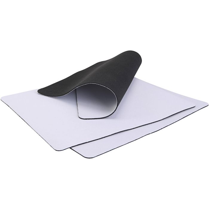 Tapis de souris, dim. 20x24 cm, blanc, 12 pièces/ 1 Pq.
