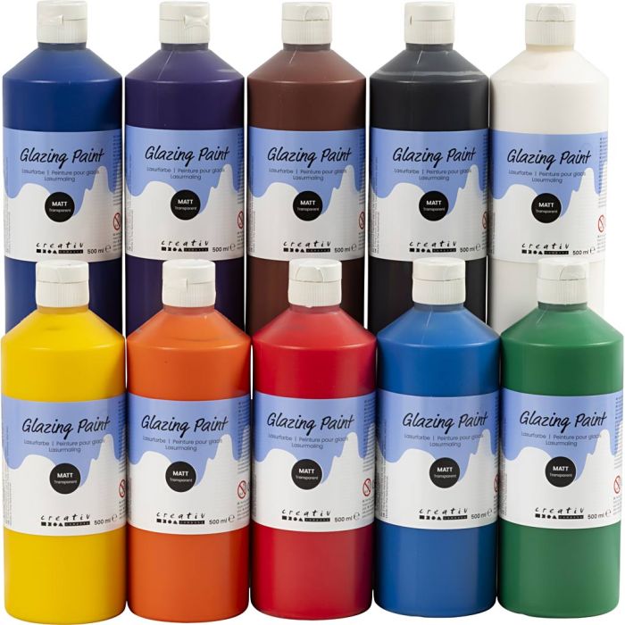 Peinture Colormix Greenspot, mate, transparent, ass. de couleurs, 10x500 ml/ 1 Pq.