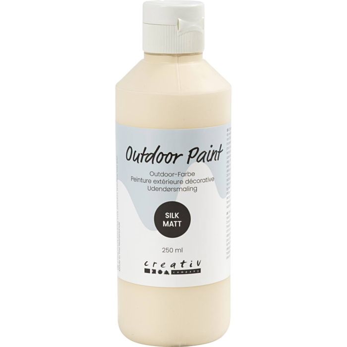 Peinture extérieure décorative, mate soyeuse, opaque, blanc, 250 ml/ 1 flacon