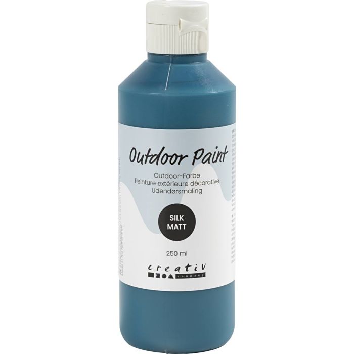 Peinture extérieure décorative, mate soyeuse, opaque, bleu, 250 ml/ 1 flacon