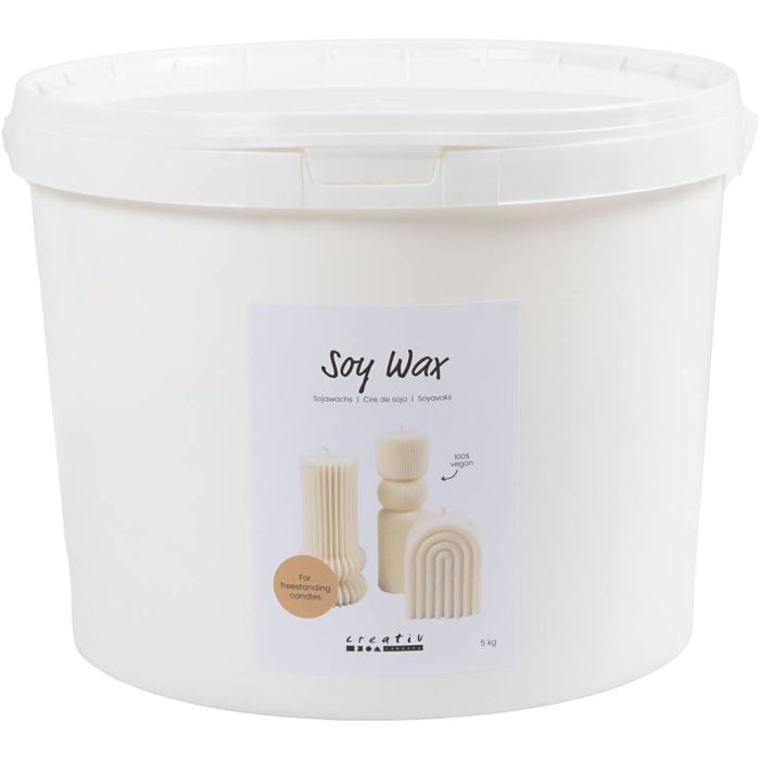 Cire de soja, Pour bougies autoportantes, crème, 5 kg/ 1 Pq.