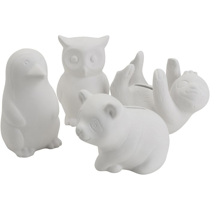 Tirelire, Animaux, dim. 8,5-11 cm, Le contenu peut varier , 4x6 pièces/ 1 Pq.