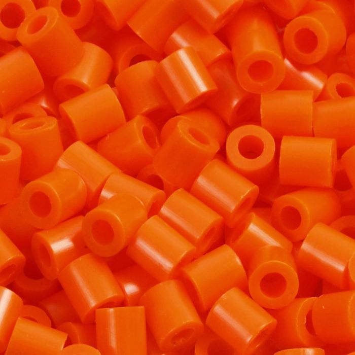 Perles à repasser, dim. 5x5 mm, diamètre intérieur 2,5 mm, medium, orange transparent (32233), 1100 pièces/ 1 Pq.