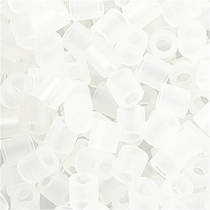 Perles à repasser, dim. 5x5 mm, diamètre intérieur 2,5 mm, medium, transparent (32264), 1100 pièces/ 1 Pq.