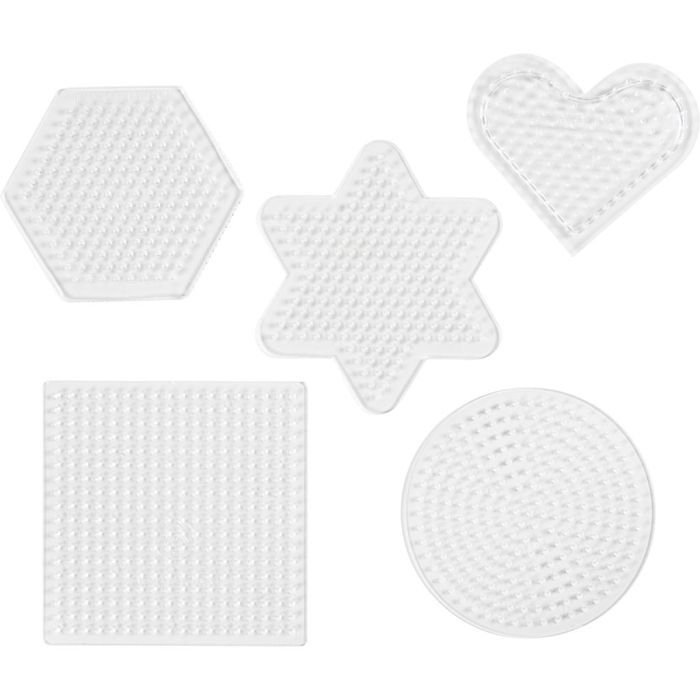 Plaques à picots, formes assorties, moyennes, dim. 9 cm, medium, transparent, 5 pièces/ 1 Pq.