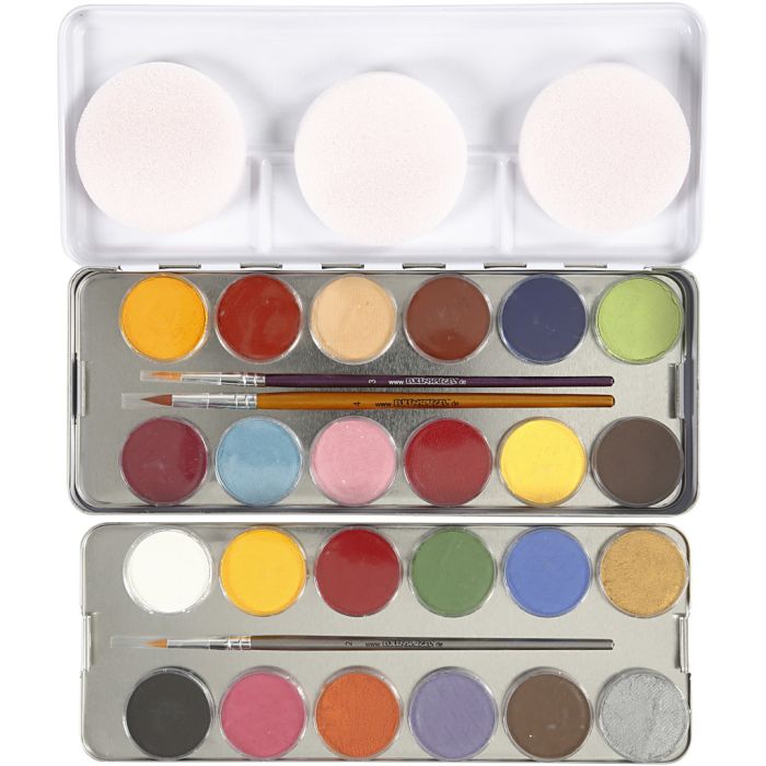 Maquillage Visage à Base d'eau, ass. de couleurs, 24 couleurs/ 1 set