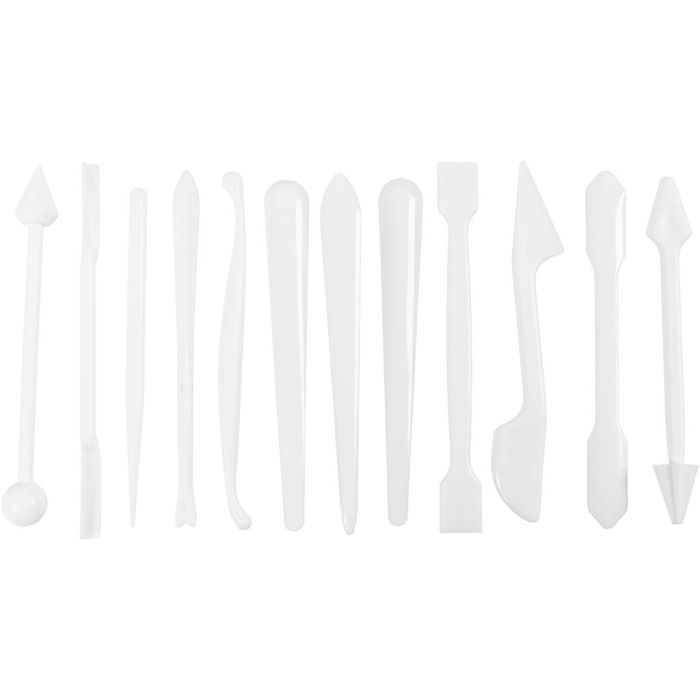 Bâtonnets de Modelage, dim. 12,7-14,3 cm, blanc, 12 pièce/ 1 Pq.