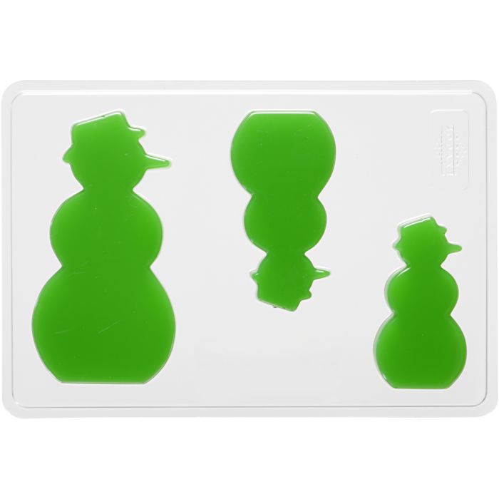 Moule décoratif, bonhomme de neige, H : 6+8+10 cm, P: 9 mm, dim. 14,9x22 cm, 1 pièce