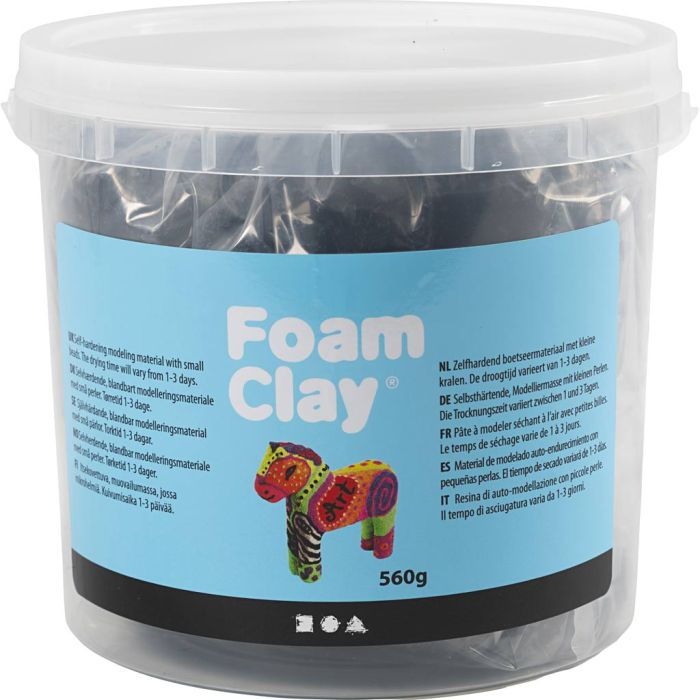 Foam Clay®, noir, 560 gr/ 1 seau