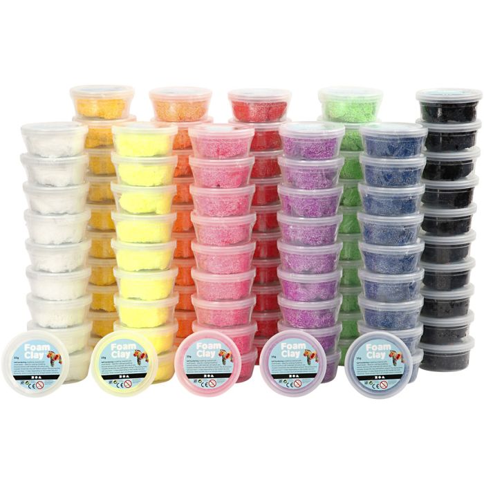 Foam Clay®, ass. de couleurs, 10x10 boîte/ 1 Pq.