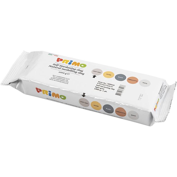 Argile Autodurcissante, gris clair, 12x1000 gr/ 1 Pq.
