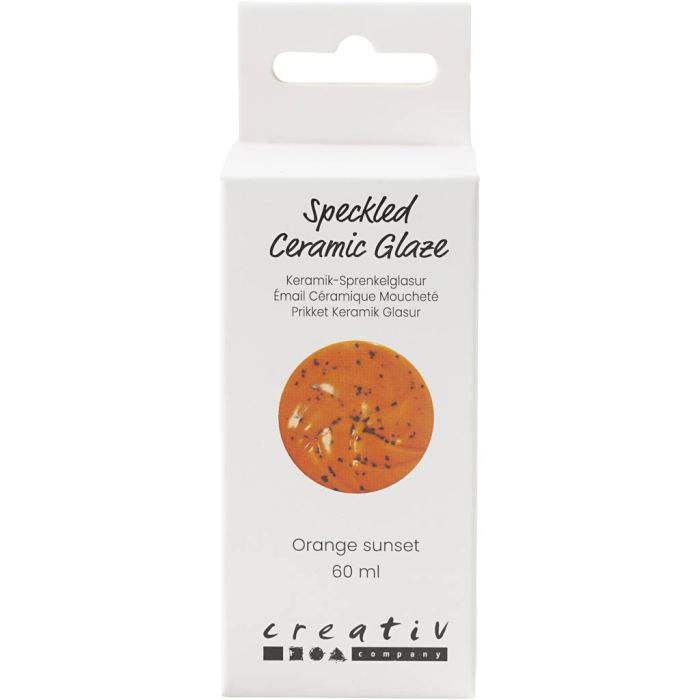 Glaçure Céramique à Taches, 999-1060 °C, opaque, Orange Sunset, 60 ml/ 1 boîte