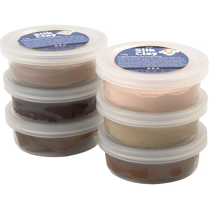 Silk Clay®, Couleurs peau, 6x14 gr/ 1 Pq.