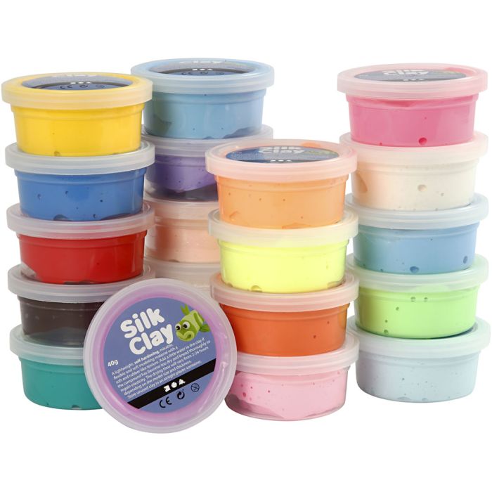 Silk Clay®, ass. de couleurs, 20x40 gr/ 1 Pq.