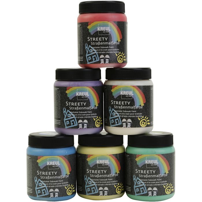 Peinture à la Craie pour Trottoir, 6x200 ml/ 1 Pq.