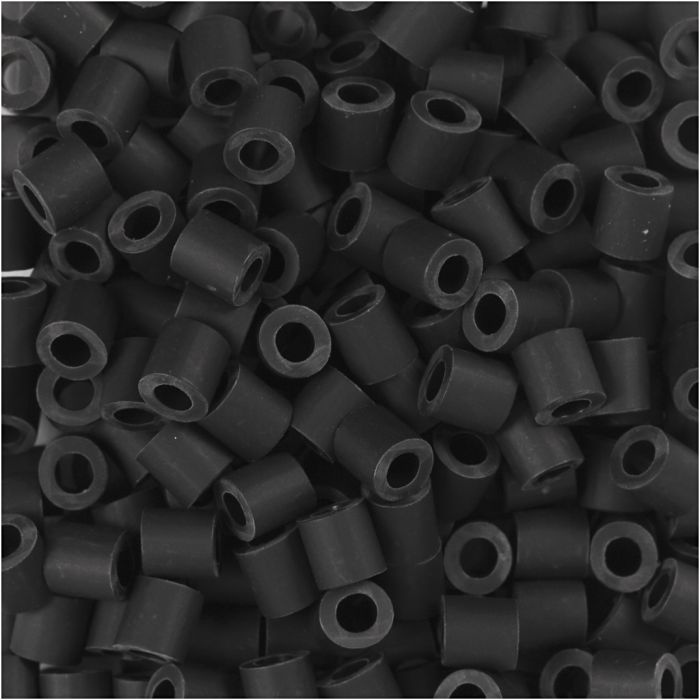 Les Perles NABBI BioBeads, dim. 5x5 mm, diamètre intérieur 2,5 mm, medium, noir, 3000 pièces/ 1 Pq.