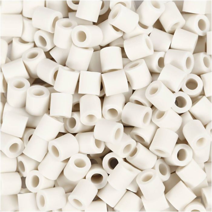 Les Perles NABBI BioBeads, dim. 5x5 mm, diamètre intérieur 2,5 mm, medium, blanc, 1000 pièces/ 1 Pq.