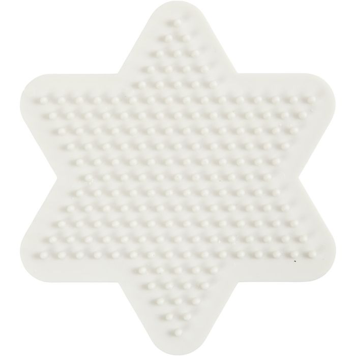 Plaques à Picots pour Perles NABBI BioBeads, étoile, dim. 9,8x9,8 cm, medium, 1 pièce