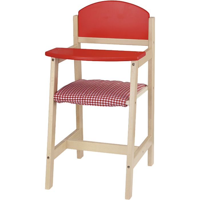 Chaise haute de poupée en bois VIGA , dim. 29x31x60 cm, 1 pièce