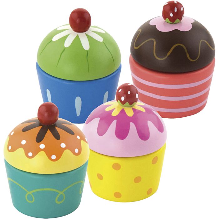 Cupcakes VIGA, dim. 4x5,5 cm, 4 morceaux/ 1 Pq.
