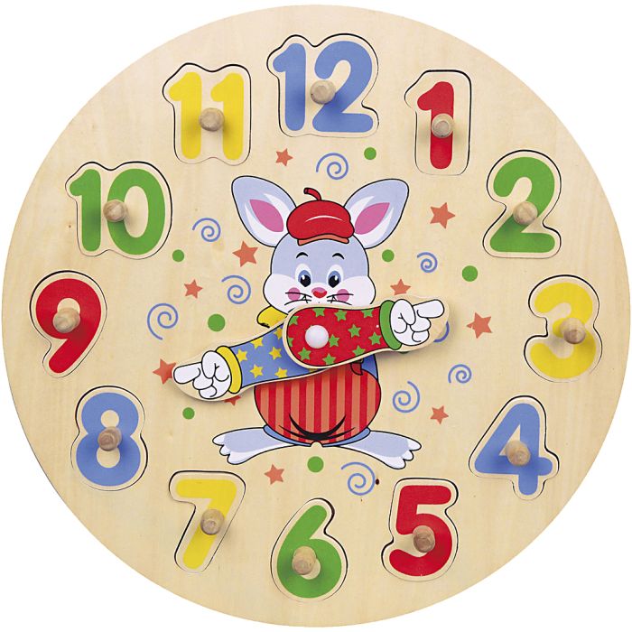 Puzzle horloge VIGA , d 30 cm, 12 pièces, 1 pièce