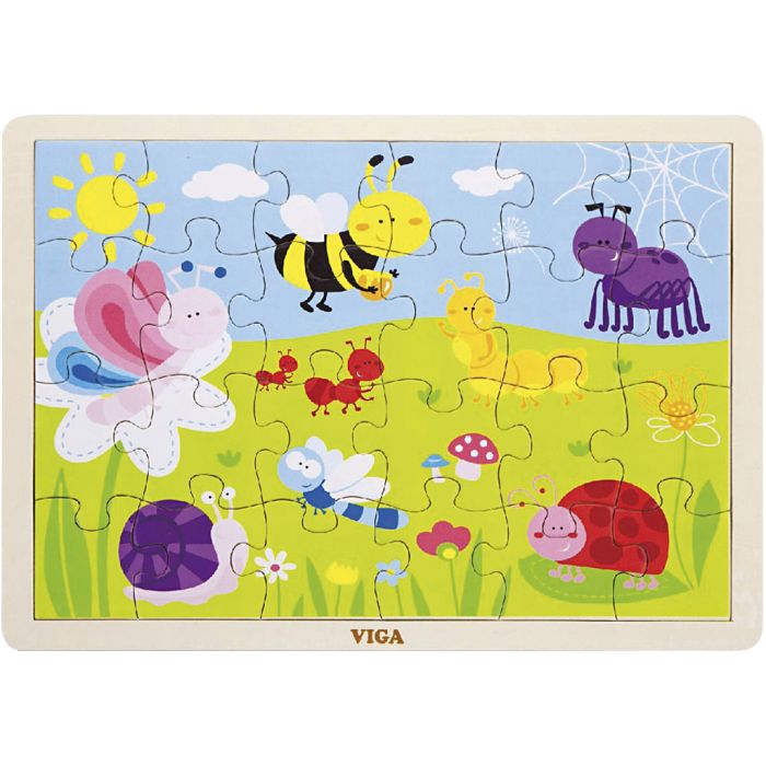 Puzzles en bois VIGA , dim. 30x22,5 cm, 24 pièces, 1 pièce