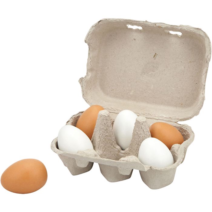 Oeufs en bois VIGA, 6 morceaux/ 1 pièce