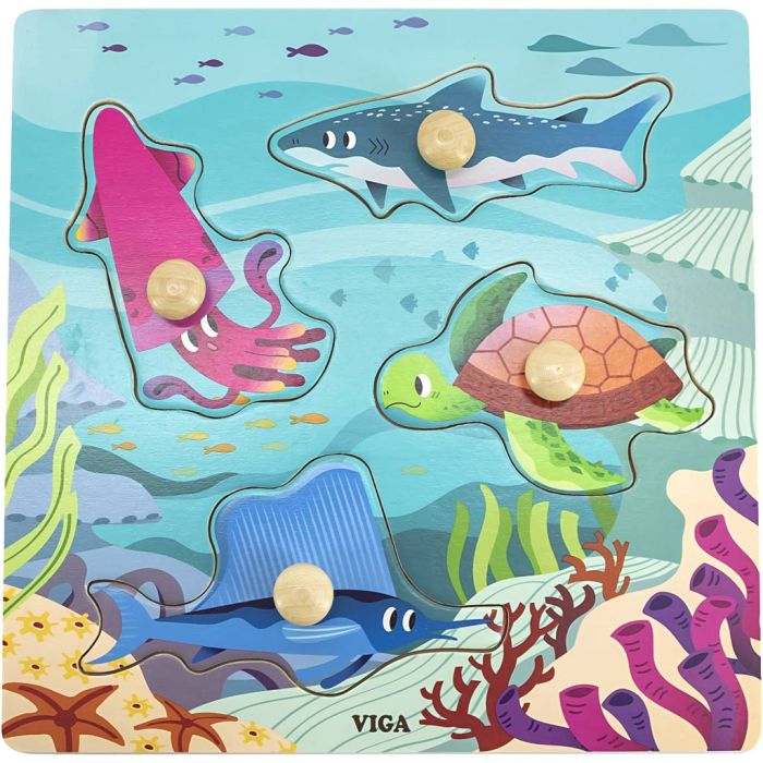 Puzzle VIGA avec Boutons, H : 26 mm, L : 22 cm, 1 pièce