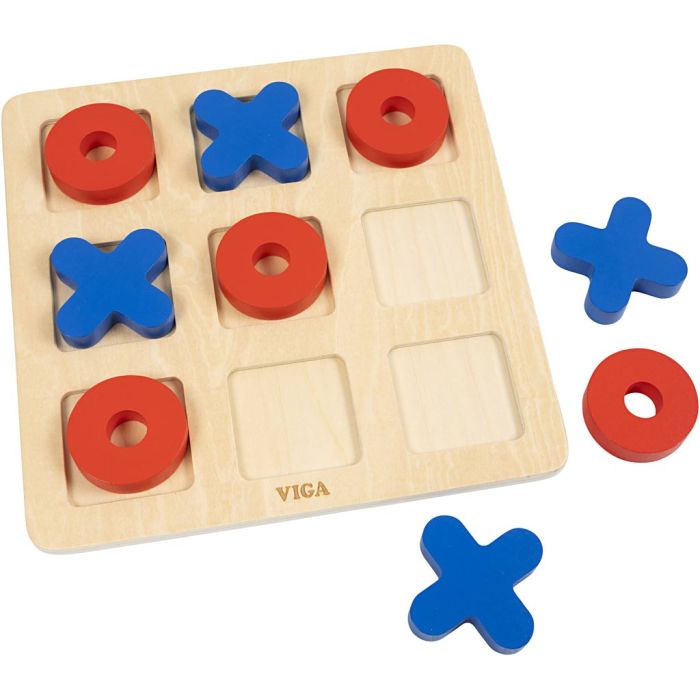 Jeu du morpion VIGA, H : 0,9 cm, L : 22, L : 22 cm, 1 pièce
