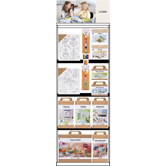Présentoir de sol, assemblé, Category, Décoration et art pour enfants, H : 1580 mm, L : 600 mm, L : 400 mm, 104 UV/ 1 pièce