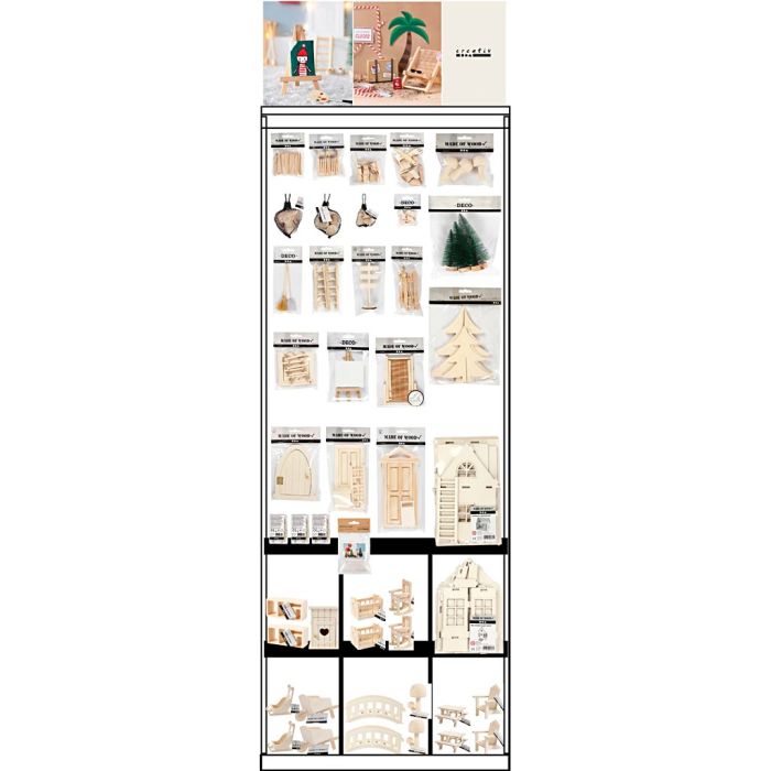 Présentoir de sol, non assemblé, Accessoires pour porte de lutin, 310 UV/ 1 pièce