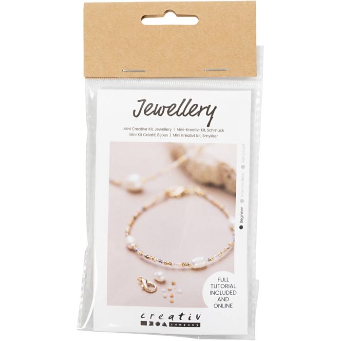 Mini Kit DIY Bijoux, Bracelet et collier avec fermoir, 1 Pq.