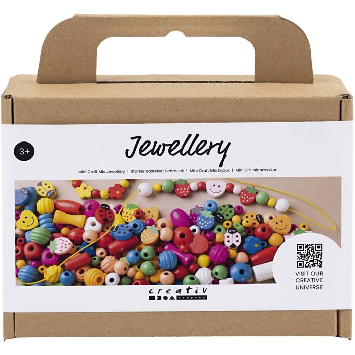 Mini Mix Créatif Bijoux, ca. 564 pièce, couleurs Joyeuses, 1 Pq.