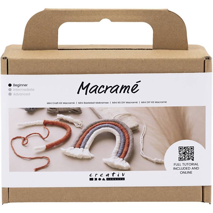 Mini Kit DIY Macramé, Arc-en-ciel, 1 Pq.