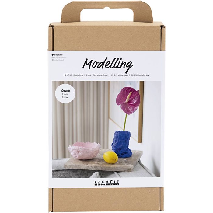 Kit DIY Modelage, Vase et bol, 1 Pq.