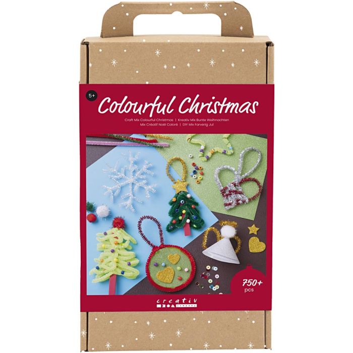 Mix Créatif Noël Coloré, Figurines de Noël, ass. de couleurs, 1 Pq.