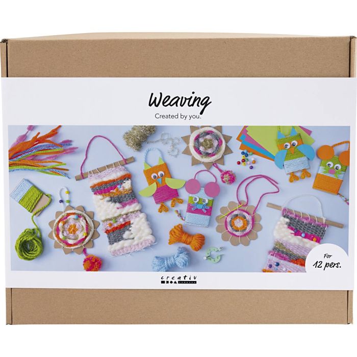 Kit DIY Groupe Tissage, Suspensions murales, suspensions, hibou, souris, ass. de couleurs, 1 Pq.