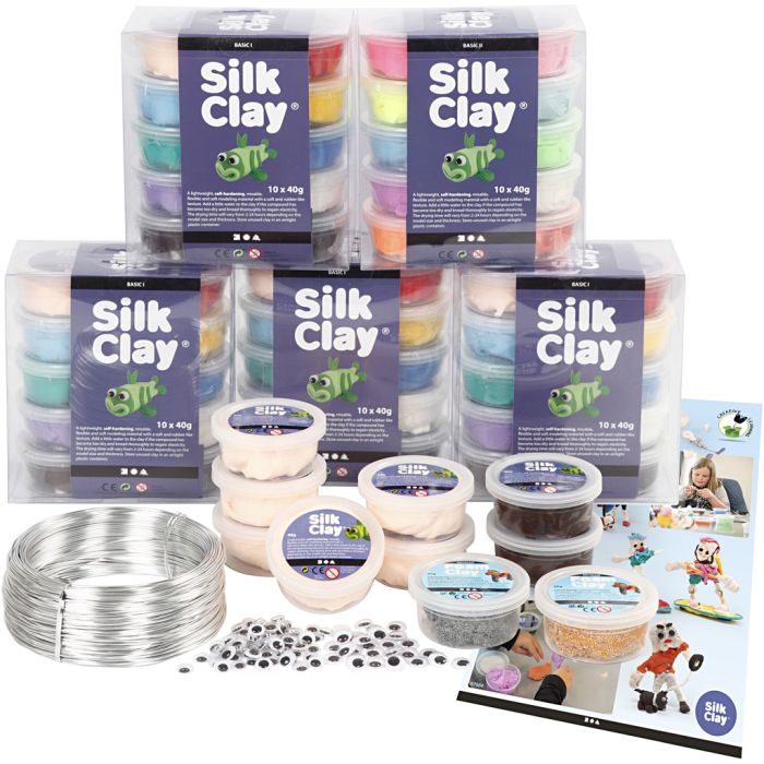 Kit DIY Groupe Figurines Silk Clay®, 1 set
