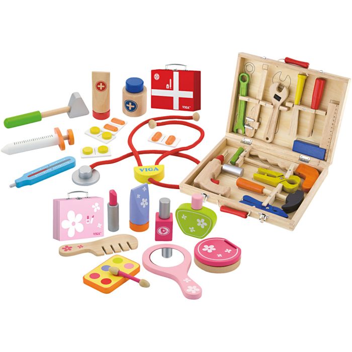 Coffret de Jeu en bois VIGA, 33 morceaux/ 1 set